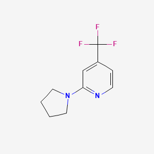 molecular formula C10H11F3N2 B1401887 2-(Pyrrolidin-1-yl)-4-(trifluoromethyl)pyridine CAS No. 753454-54-5