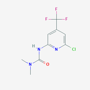 molecular formula C9H9ClF3N3O B1401888 3-(6-Chloro-4-trifluoromethyl-pyridin-2-yl)-1,1-dimethyl-urea CAS No. 1311279-31-8