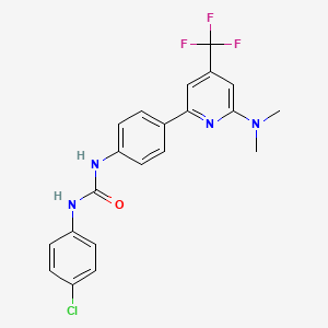 1-(4-Chloro-phenyl)-3-[4-(6-dimethylamino-4-trifluoromethyl-pyridin-2-yl)-phenyl]-urea