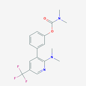 molecular formula C17H18F3N3O2 B1401890 [3-[2-(dimethylamino)-5-(trifluoromethyl)pyridin-3-yl]phenyl] N,N-dimethylcarbamate CAS No. 1311279-08-9