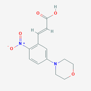 molecular formula C13H14N2O5 B1401891 (E)-3-(5-Morpholin-4-YL-2-nitro-phenyl)-acrylic acid CAS No. 158726-95-5