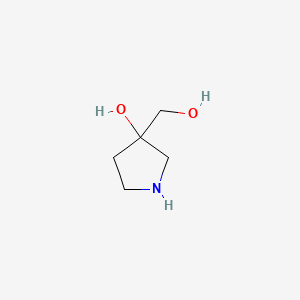 molecular formula C5H11NO2 B1401894 3-(Hydroxymethyl)pyrrolidin-3-ol CAS No. 1363381-92-3