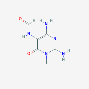 molecular formula C6H9N5O2 B14018943 N-(2,4-diamino-1-methyl-6-oxopyrimidin-5-yl)formamide CAS No. 51093-32-4