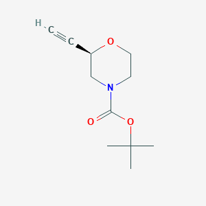 molecular formula C11H17NO3 B14018962 tert-Butyl (R)-2-ethynylmorpholine-4-carboxylate CAS No. 1621165-20-5