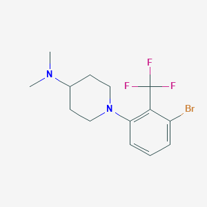 1-(3-bromo-2-(trifluoromethyl)phenyl)-N,N-dimethylpiperidin-4-amine