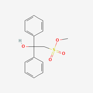 molecular formula C15H16O4S B14018972 Methyl 2-hydroxy-2,2-diphenylethanesulfonate CAS No. 19977-47-0