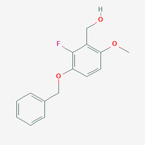 molecular formula C15H15FO3 B14018983 (3-(Benzyloxy)-2-fluoro-6-methoxyphenyl)methanol 