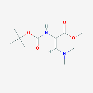 molecular formula C11H20N2O4 B14018997 Methyl 2-((tert-butoxycarbonyl)amino)-3-(dimethylamino)acrylate 