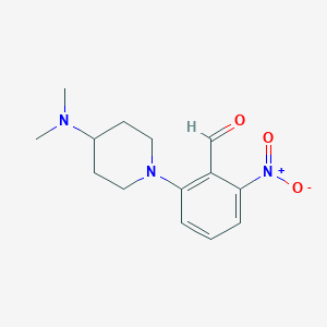 2-(4-(Dimethylamino)piperidin-1-yl)-6-nitrobenzaldehyde