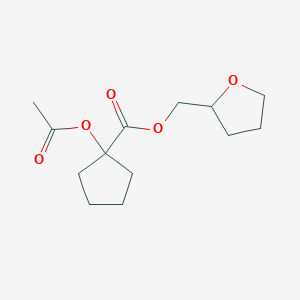 molecular formula C13H20O5 B14019020 Oxolan-2-ylmethyl 1-acetyloxycyclopentane-1-carboxylate CAS No. 6946-60-7