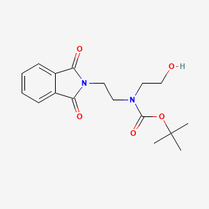 molecular formula C17H22N2O5 B14019044 Tert-butyl N-[2-(1,3-dioxo-2,3-dihydro-1H-isoindol-2-YL)ethyl]-N-(2-hydroxyethyl)carbamate 