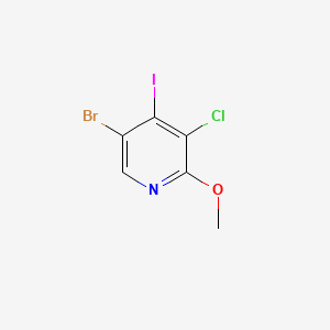molecular formula C6H4BrClINO B14019056 5-Bromo-3-chloro-4-iodo-2-methoxypyridine 