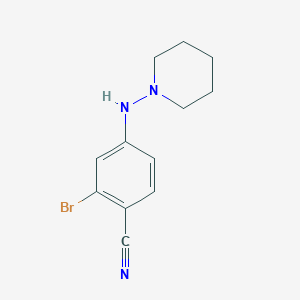 2-Bromo-4-(piperidin-1-ylamino)benzonitrile