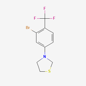 molecular formula C10H9BrF3NS B1401908 3-(3-Bromo-4-(trifluoromethyl)phenyl)thiazolidine CAS No. 1779122-59-6