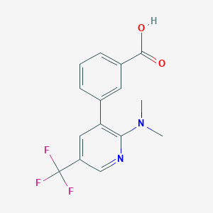 3-(2-Dimethylamino-5-trifluoromethyl-pyridin-3-yl)-benzoic acid