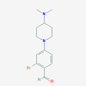 molecular formula C14H19BrN2O B1401917 2-Bromo-4-(4-(dimethylamino)piperidin-1-yl)benzaldehyde CAS No. 1713160-78-1