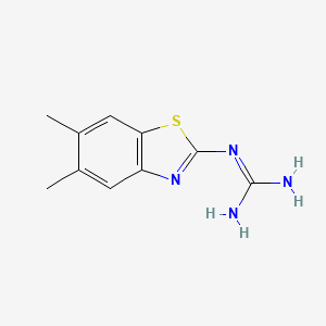 molecular formula C10H12N4S B1401920 N-(5,6-dimethyl-1,3-benzothiazol-2-yl)guanidine CAS No. 1379811-30-9
