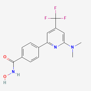 molecular formula C15H14F3N3O2 B1401922 4-(6-Dimethylamino-4-trifluoromethyl-pyridin-2-yl)-N-hydroxy-benzamide CAS No. 1311279-84-1