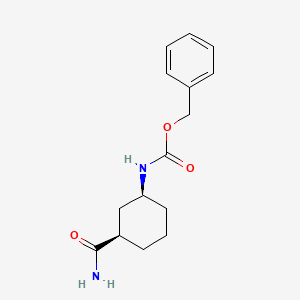 molecular formula C15H20N2O3 B14019229 Benzyl ((1S,3R)-3-carbamoylcyclohexyl)carbamate 