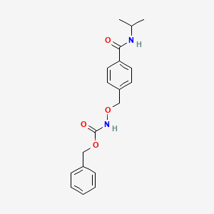 molecular formula C19H22N2O4 B14019247 benzyl N-[[4-(propan-2-ylcarbamoyl)phenyl]methoxy]carbamate CAS No. 70379-95-2