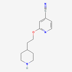 molecular formula C13H17N3O B1401925 2-(2-Piperidin-4-ylethoxy)isonicotinonitrile CAS No. 1420946-38-8