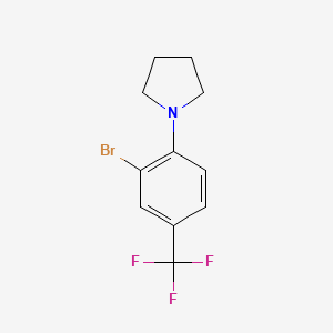 molecular formula C11H11BrF3N B1401927 1-(2-Bromo-4-(trifluoromethyl)phenyl)pyrrolidine CAS No. 1704068-99-4