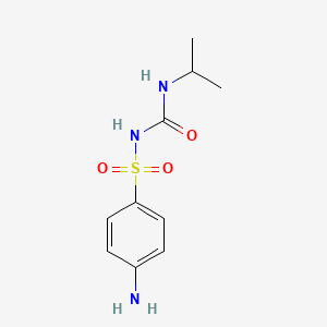 molecular formula C10H15N3O3S B14019293 1-(4-Aminophenyl)sulfonyl-3-propan-2-yl-urea CAS No. 91977-98-9