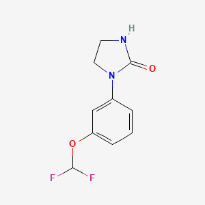 molecular formula C10H10F2N2O2 B1401935 1-[3-(Difluoromethoxy)phenyl]imidazolidin-2-one CAS No. 1378261-25-6