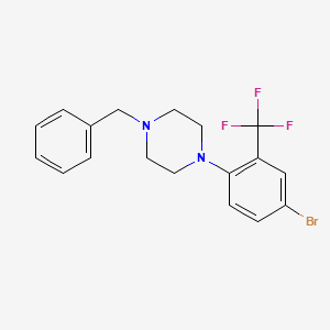 molecular formula C18H18BrF3N2 B1401936 1-Benzyl-4-(4-bromo-2-(trifluoromethyl)-phenyl)piperazine CAS No. 1774896-01-3