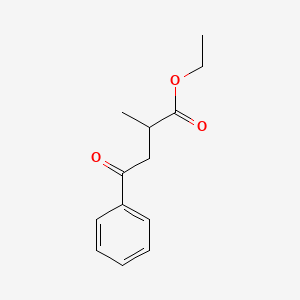 molecular formula C13H16O3 B14019377 Benzenebutanoic acid, a-methyl-g-oxo-, ethyl ester CAS No. 6938-44-9