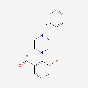 molecular formula C18H19BrN2O B1401939 2-(4-Benzylpiperazin-1-yl)-3-bromobenzaldehyde CAS No. 1713163-04-2