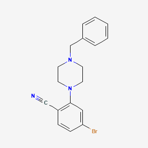 molecular formula C18H18BrN3 B1401940 2-(4-Benzylpiperazin-1-yl)-4-bromobenzonitrile CAS No. 1260652-65-0
