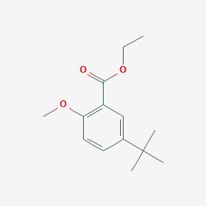 molecular formula C14H20O3 B14019404 Ethyl 5-(tert-butyl)-2-methoxybenzoate 