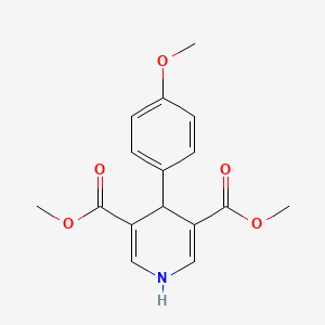 molecular formula C16H17NO5 B14019425 Dimethyl 4-(4-methoxyphenyl)-1,4-dihydropyridine-3,5-dicarboxylate CAS No. 56820-26-9