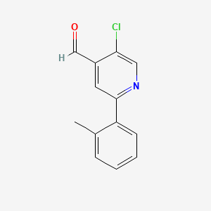 molecular formula C13H10ClNO B14019436 5-Chloro-2-(o-tolyl)isonicotinaldehyde 