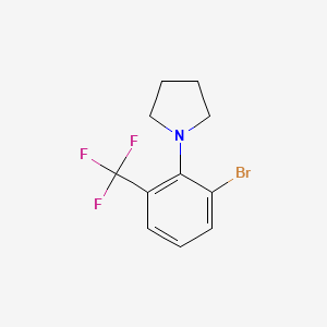 molecular formula C11H11BrF3N B1401944 1-(2-Bromo-6-(trifluoromethyl)phenyl)pyrrolidine CAS No. 1707605-10-4