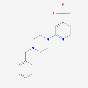molecular formula C17H18F3N3 B1401945 1-Benzyl-4-(4-(trifluoromethyl)-pyridin-2-yl)piperazine CAS No. 1779123-48-6