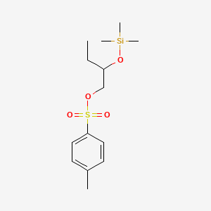 molecular formula C14H24O4SSi B14019458 2-[(Trimethylsilyl)oxy]butyl 4-methylbenzene-1-sulfonate 