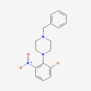 molecular formula C17H18BrN3O2 B1401946 2-(4-Benzylpiperazin-1-yl)-3-bromonitrobenzene CAS No. 1779120-79-4