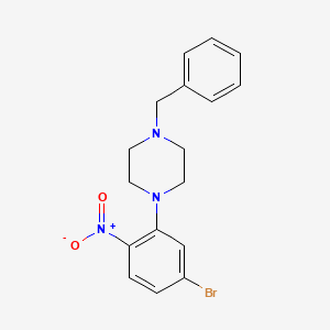 molecular formula C17H18BrN3O2 B1401947 2-(4-Benzylpiperazin-1-yl)-4-bromonitrobenzene CAS No. 1779118-95-4