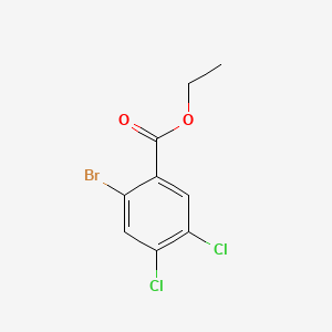 molecular formula C9H7BrCl2O2 B14019476 Ethyl 2-bromo-4,5-dichlorobenzoate 