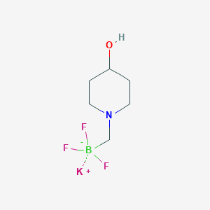 molecular formula C6H12BF3KNO B14019489 Potassium trifluoro((4-hydroxypiperidin-1-YL)methyl)borate 