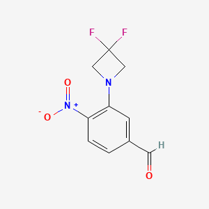 molecular formula C10H8F2N2O3 B1401949 3-(3,3-Difluoroazetidin-1-yl)-4-nitrobenzaldehyde CAS No. 1779119-35-5