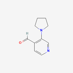 molecular formula C10H12N2O B1401950 3-(Pyrrolidin-1-yl)isonicotinaldehyde CAS No. 1707365-70-5