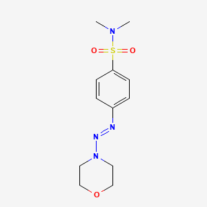 molecular formula C12H18N4O3S B14019514 N,N-dimethyl-4-(morpholin-4-yldiazenyl)benzenesulfonamide CAS No. 55469-82-4