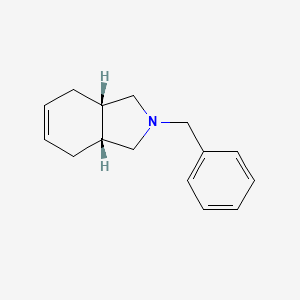 molecular formula C15H19N B14019520 (3AR,7AS)-2-Benzyl-2,3,3A,4,7,7A-hexahydro-1H-isoindole 
