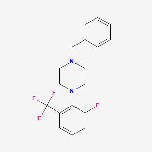 molecular formula C18H18F4N2 B1401954 1-Benzyl-4-(2-fluoro-6-(trifluoromethyl)-phenyl)piperazine CAS No. 1707391-92-1