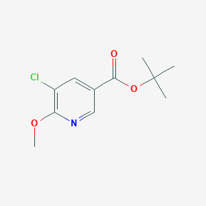 molecular formula C11H14ClNO3 B14019546 tert-Butyl 5-chloro-6-methoxynicotinate 