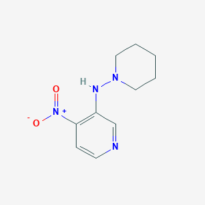 molecular formula C10H14N4O2 B1401955 4-nitro-N-(piperidin-1-yl)pyridin-3-amine CAS No. 1707706-69-1