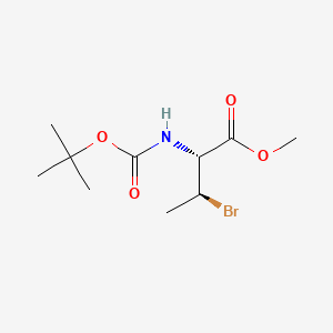 molecular formula C10H18BrNO4 B14019573 Methyl (2R,3S)-3-bromo-2-((tert-butoxycarbonyl)amino)butanoate 